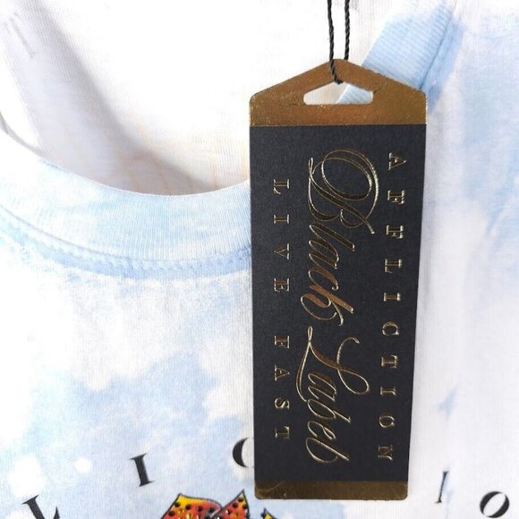 Affliction Sugar Skull T Shirt Mens Size Medium Blue Black Label Rhinestones - Picture 8 of 10